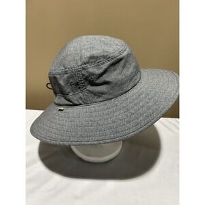 Solar Escape Gray Boonie Bucket Hiking Outdoor Hat with Chin Strap One Size‎